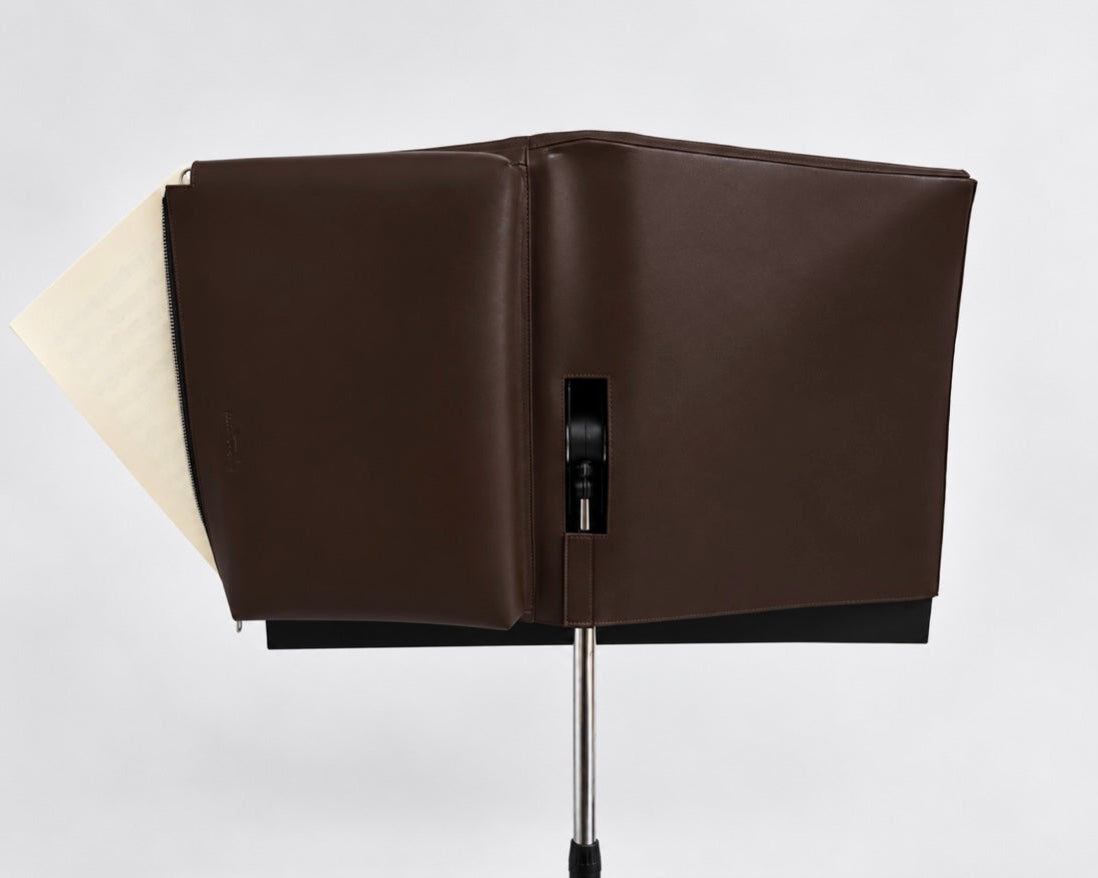 Music Stand Organiser - Chocolate Microfibre