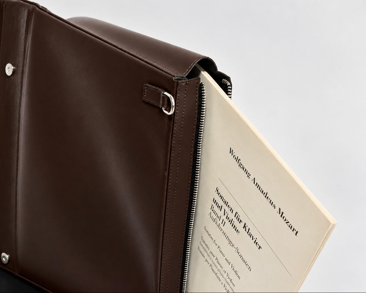 Music Stand Organiser - Chocolate Microfibre