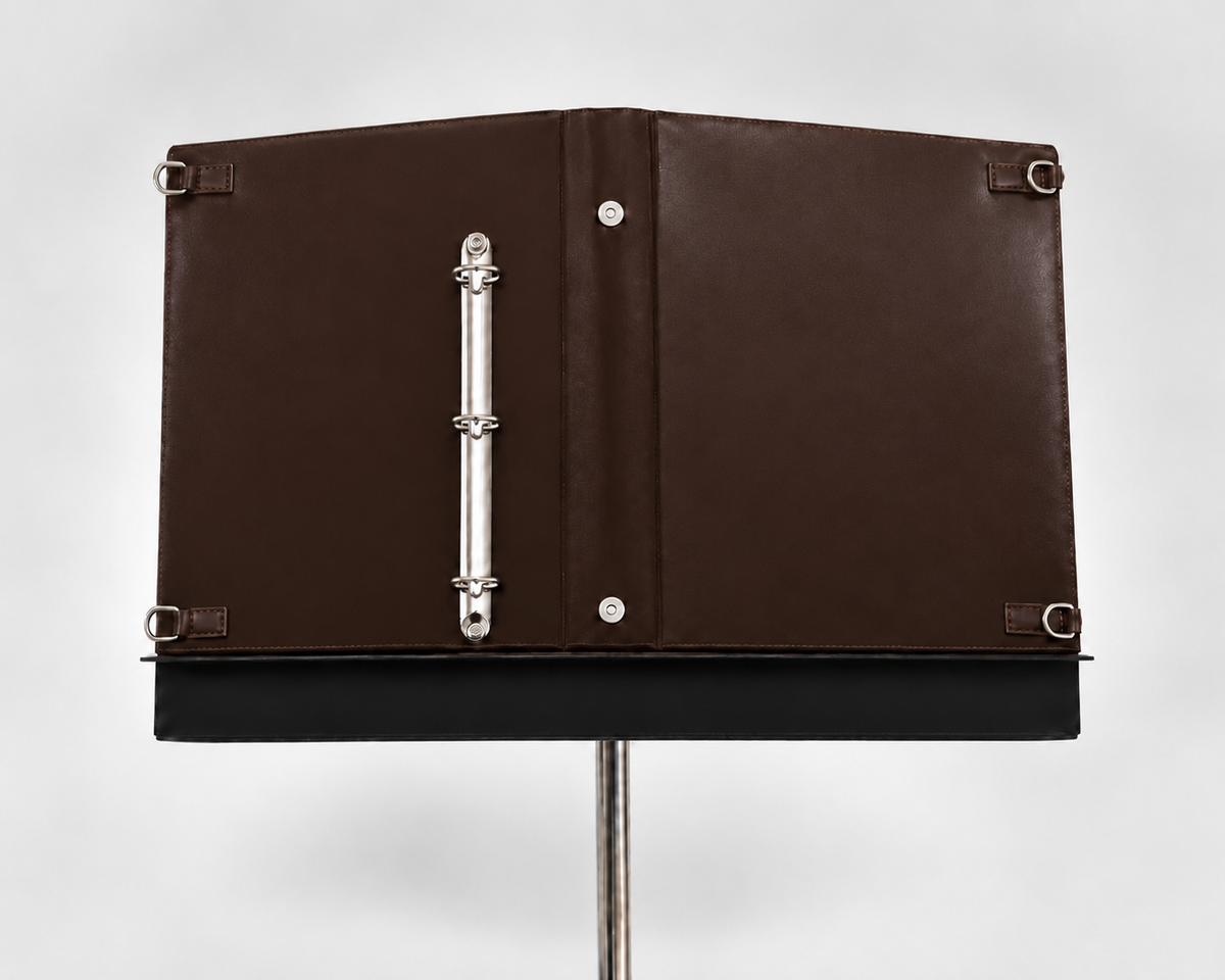 Music Stand Organiser - Chocolate Microfibre