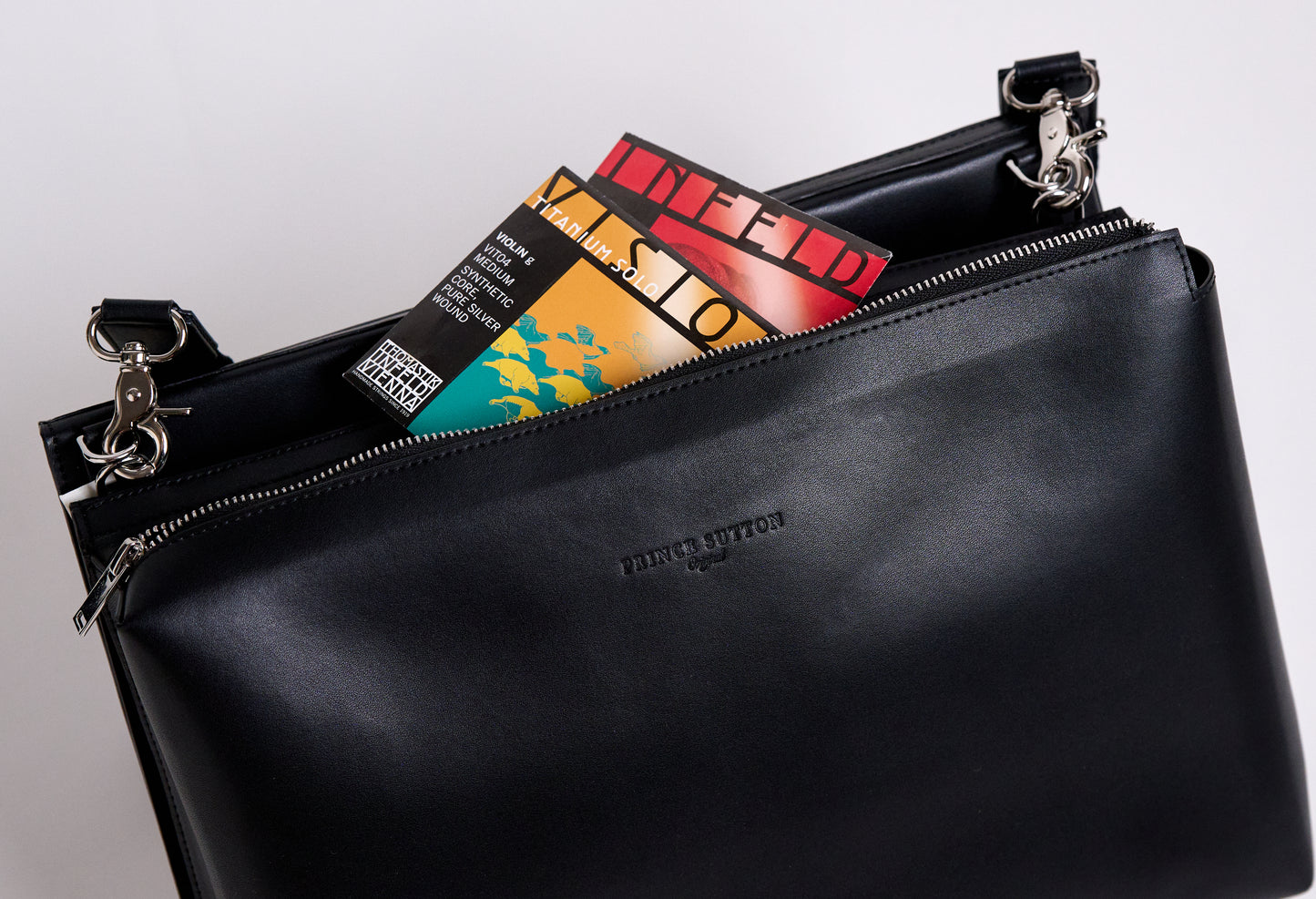 Signature Music Bag - Patent Noir