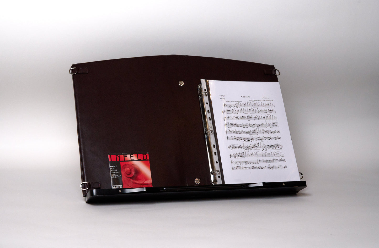 Signature Music Bag - Patent Chocolate